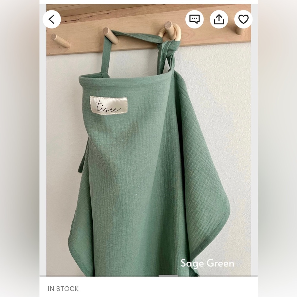 Green nursing cover.